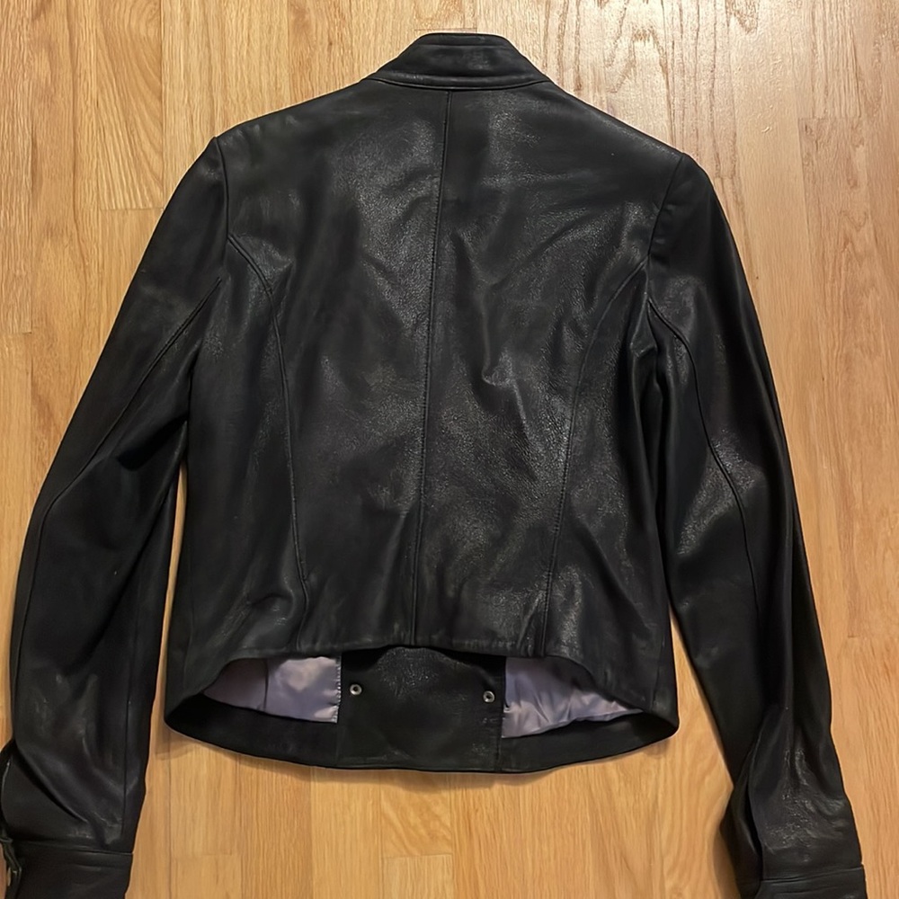 Women’s Genuine Leather Andrew Marc Jacket, pebbled black, size M - Picture 11 of 17
